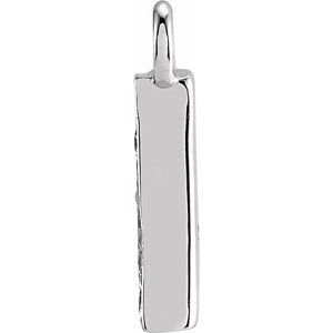 14K White Petite Pavé™ .05 CTW Natural Diamond Initial A Dangle