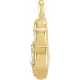 14K Yellow Petite Pavé™ .05 CTW Natural Diamond Paw Dangle