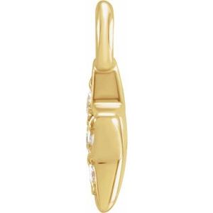 14K Yellow Petite Pavé™ .03 CTW Natural Diamond Star Dangle