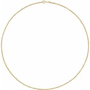 14K Yellow 1.7 mm Diamond-Cut Singapore 16" Chain