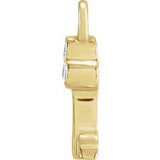 14K Yellow Petite Pavé™ .015 CTW Natural Diamond Key Dangle