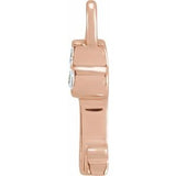 14K Rose Petite Pavé™ .015 CTW Natural Diamond Key Dangle