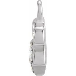 14K White Petite Pavé™ .05 CTW Natural Diamond Paw Dangle