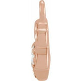 14K Rose Petite Pavé™ .05 CTW Natural Diamond Paw Dangle