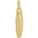 14K Yellow Petite Pavé™ .06 CTW Natural Diamond Heart Dangle