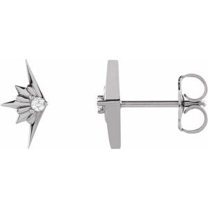 Platinum .03 CTW Natural Diamond Starburst Earrings