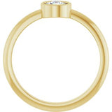 14K Yellow 3/8 CT Rose-Cut Natural Diamond Stackable Ring