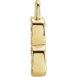 14K Yellow Petite Pavé™ .05 CTW Natural Diamond Initial B Dangle