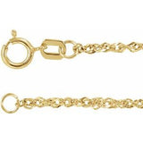 14K Yellow 1.7 mm Diamond-Cut Singapore 20" Chain