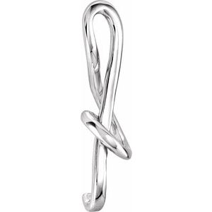 14K White Treble Clef Pendant