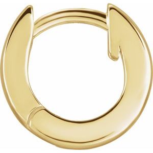 14K Yellow Hinged 9.5 mm Hoop Earrings