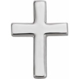 14K White 7.5 mm Cross Single Earring