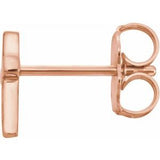 14K Rose 7.5 mm Cross Single Earring