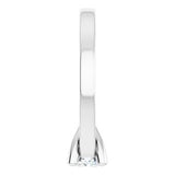 Platinum .03 CT Natural Diamond Tiny Solitaire Ring Dangle