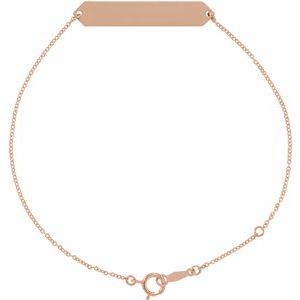 14K Rose Geometric 7-8" Bracelet