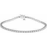 14K White 2 CTW Natural Diamond Line 7 1/4" Bracelet