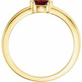 14K Yellow Natural Mozambique Garnet Family Stackable Ring