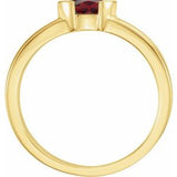 14K Yellow Natural Mozambique Garnet Family Stackable Ring