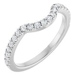 Platinum 1/3 CTW Natual Diamond French-Set Contour Band