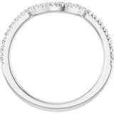 Platinum 1/3 CTW Natual Diamond French-Set Contour Band
