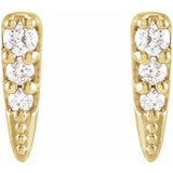 14K Yellow .07 CTW Natural Diamond Spike Earrings