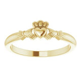 18K Yellow Claddagh Ring