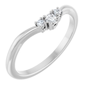 14K White 1/10 CTW Natural Diamond Matching Band