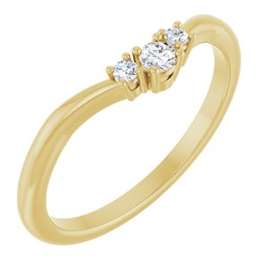 14K Yellow 1/10 CTW Natural Diamond Matching Band