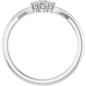 14K White 1/10 CTW Natural Diamond Matching Band