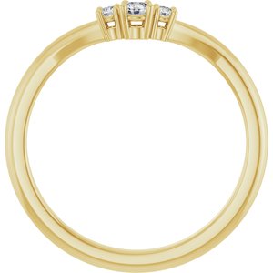 14K Yellow 1/10 CTW Natural Diamond Matching Band