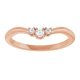 14K Rose 1/10 CTW Natural Diamond Matching Band