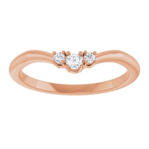 14K Rose 1/10 CTW Natural Diamond Matching Band