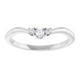 14K White 1/10 CTW Natural Diamond Matching Band