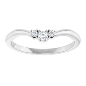 14K White 1/10 CTW Natural Diamond Matching Band
