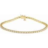 14K Yellow 2 CTW Natural Diamond Line 7 1/4" Bracelet