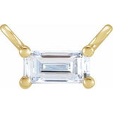 14K Yellow .07 CT Natural Diamond Solitaire Necklace Center