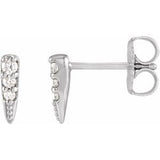 Platinum .07 CTW Natural Diamond Spike Earrings