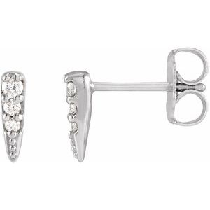 Platinum .07 CTW Natural Diamond Spike Earrings