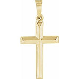 14K Yellow 17x12 mm Cross Pendant