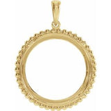 Sterling Silver Coin Frame Pendant Mounting for 17.9 mm Coin