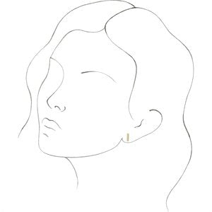 14K Yellow Vertical Bar Earrings