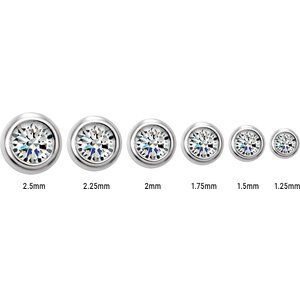 14K Yellow .02 CTW Natural Diamond Micro Bezel-Set Earrings