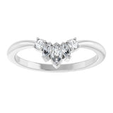 Platinum 1/6 CTW Natural Diamond Accented Contour Band