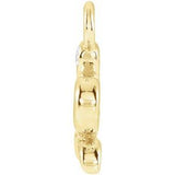14K Yellow Petite Pavé™ .02 CTW Natural Diamond Snake Dangle