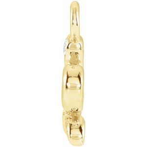 14K Yellow Petite Pavé™ .02 CTW Natural Diamond Snake Dangle