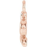 14K Rose Petite Pavé™ .02 CTW Natural Diamond Snake Dangle