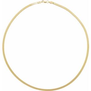 14K Yellow 2.8 mm Flexible Herringbone 18" Chain