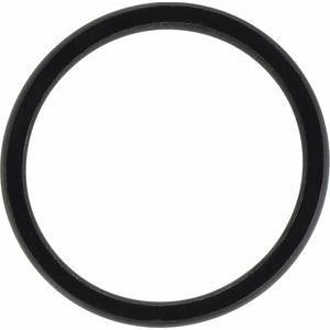 Black Silicone 7 mm Comfort-Fit Half Round Band Size 11
