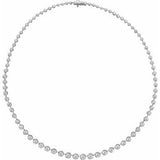 14K White 6 3/4 CTW Lab-Grown Diamond Line 16" Necklace