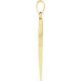18K Yellow Cross Pendant